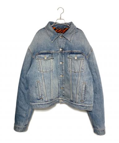 BALENCIAGA ボア襟デニムジャケット 中古・古着通販】BALENCIAGA (バレンシアガ) タイガーボアダメージ