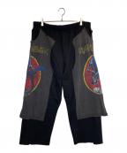 DISCOVEREDディスカバード）の古着「再構築ドッキングスウェットパンツ」｜グレー×ブラック