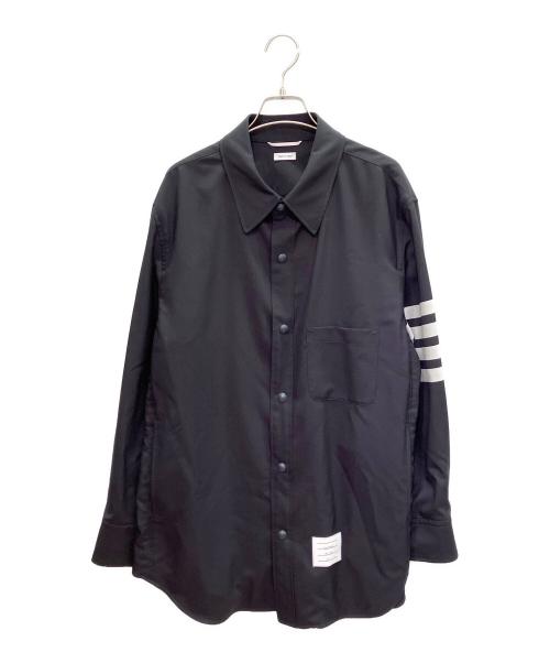 Thom Browne（トムブラウン）Thom Browne (トムブラウン) 平織り 4BAR シャツ ジャケット ネイビー サイズ:2の古着・服飾アイテム