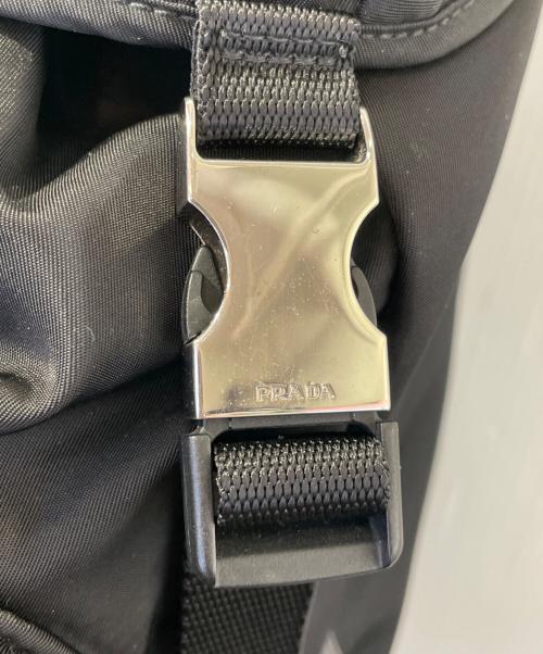 PRADA（プラダ）PRADA (プラダ) 三角ロゴプレート ナイロンリュック ブラックの古着・服飾アイテム