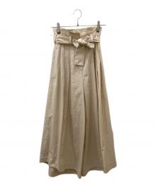 FENDI（フェンディ）の古着「ワイドフレアパンツ」｜ベージュ