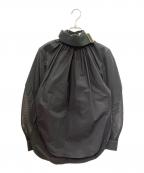 FENDIフェンディ）の古着「メッシュ切替アーム デザインブラウス」｜ブラック