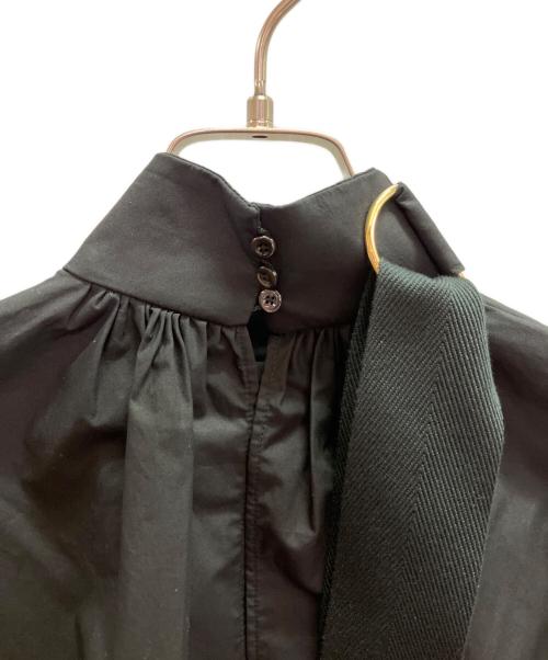 FENDI（フェンディ）FENDI (フェンディ) メッシュ切替アーム デザインブラウス ブラック サイズ:36の古着・服飾アイテム