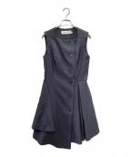Christian Diorクリスチャン ディオール）の古着「デザイン ノースリーブワンピース」｜ネイビー