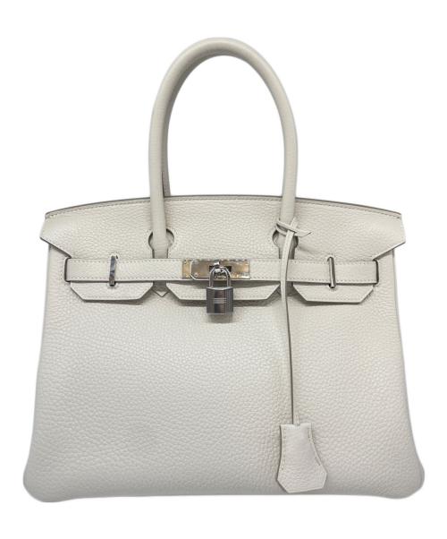 HERMES（エルメス）HERMES (エルメス) バーキン30/シルバー金具/トリヨンクレマンス/クレ/T刻印 クレ サイズ:30の古着・服飾アイテム