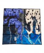 Berlutiベルルッティ）の古着「Wフェイス総柄シルクスカーフ」｜ブルー