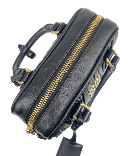 MIU MIU（ミュウミュウ）MIU MIU (ミュウミュウ) アルカディマテラッセ スモール ブラック サイズ:スモールの古着・服飾アイテム