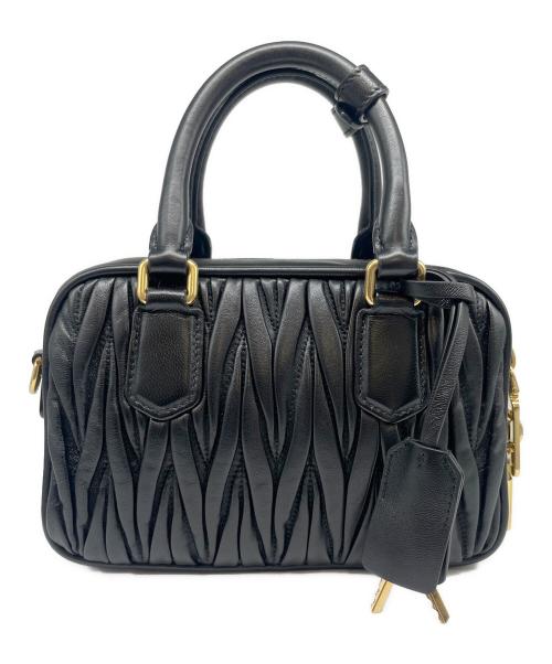 MIU MIU（ミュウミュウ）MIU MIU (ミュウミュウ) アルカディマテラッセ スモール ブラック サイズ:スモールの古着・服飾アイテム