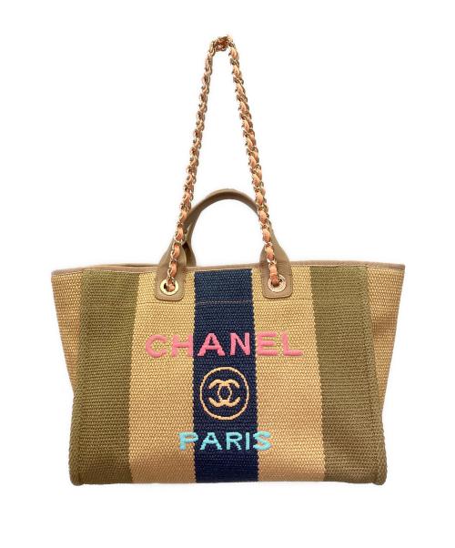 CHANEL（シャネル）CHANEL (シャネル) ドーヴィル GM ブラウン サイズ:GMの古着・服飾アイテム