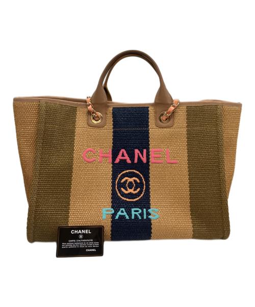 CHANEL（シャネル）CHANEL (シャネル) ドーヴィル GM ブラウン サイズ:GMの古着・服飾アイテム