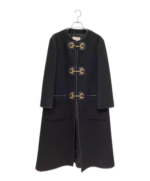 GUCCI（グッチ）GUCCI (グッチ) ホースビット ロングコート ブラック サイズ:40の古着・服飾アイテム