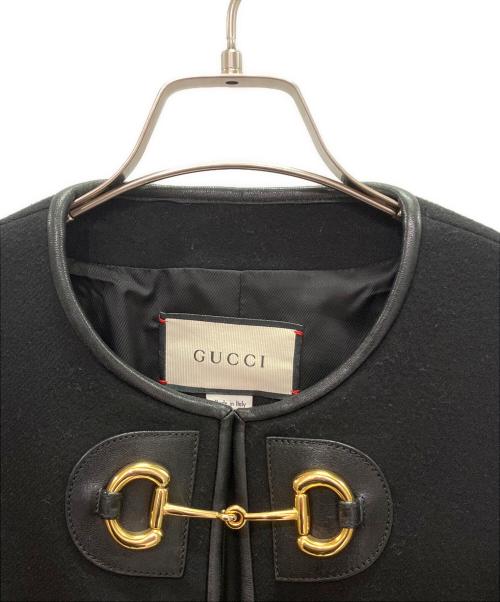 GUCCI（グッチ）GUCCI (グッチ) ホースビット ロングコート ブラック サイズ:40の古着・服飾アイテム