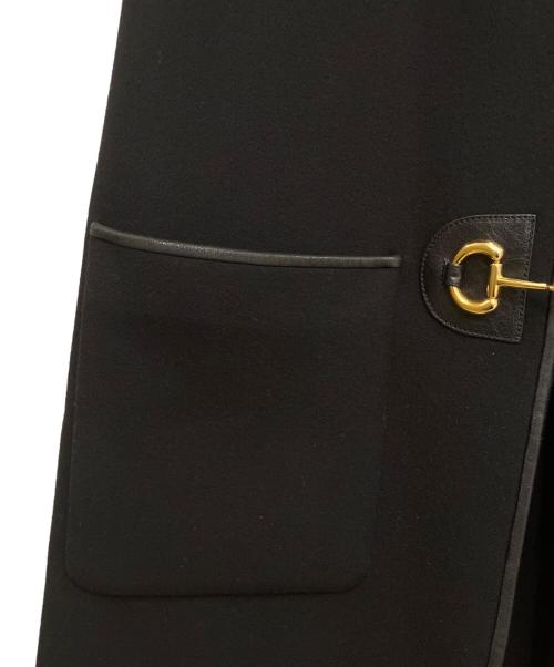 GUCCI（グッチ）GUCCI (グッチ) ホースビット ロングコート ブラック サイズ:40の古着・服飾アイテム