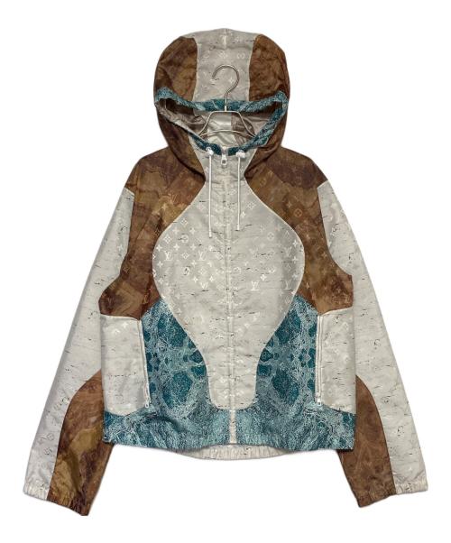 LOUIS VUITTON（ルイ ヴィトン）LOUIS VUITTON (ルイ ヴィトン) モノグラムグラデーションナイロンジップブルゾン ブラウン×ホワイト サイズ:48の古着・服飾アイテム