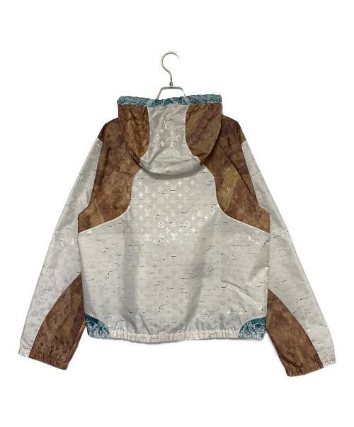 LOUIS VUITTON（ルイ ヴィトン）LOUIS VUITTON (ルイ ヴィトン) モノグラムグラデーションナイロンジップブルゾン ブラウン×ホワイト サイズ:48の古着・服飾アイテム