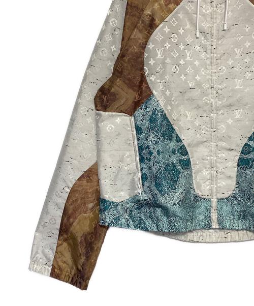 LOUIS VUITTON（ルイ ヴィトン）LOUIS VUITTON (ルイ ヴィトン) モノグラムグラデーションナイロンジップブルゾン ブラウン×ホワイト サイズ:48の古着・服飾アイテム