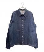 DIOR HOMMEディオール オム）の古着「裏地オブリーク総柄 デニムジャケット」｜インディゴ