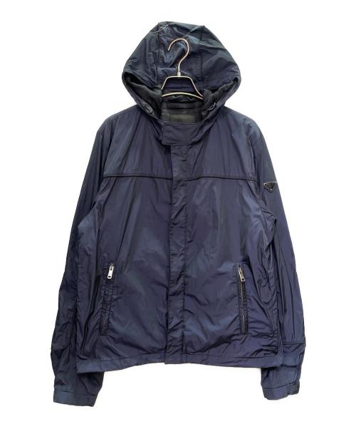 PRADA（プラダ）PRADA (プラダ) フーデットポリエステルジャケット ネイビー サイズ:Mの古着・服飾アイテム