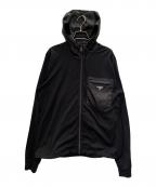 PRADAプラダ）の古着「トライアングルロゴ ジップパーカー」｜ブラック