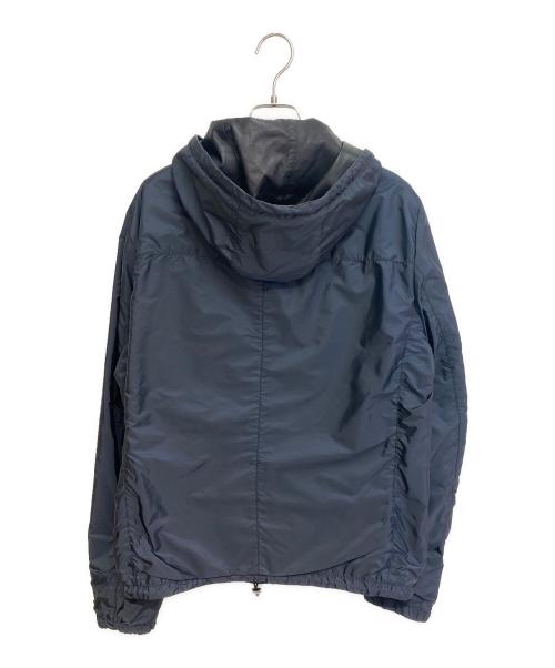 PRADA（プラダ）PRADA (プラダ) リバーシブルレザーフーディー ブラック×ネイビー サイズ:48の古着・服飾アイテム