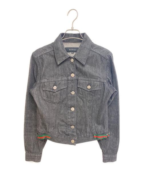 GUCCI（グッチ）GUCCI (グッチ) シェリーベルトショートデニムジャケット ブラック サイズ:40の古着・服飾アイテム