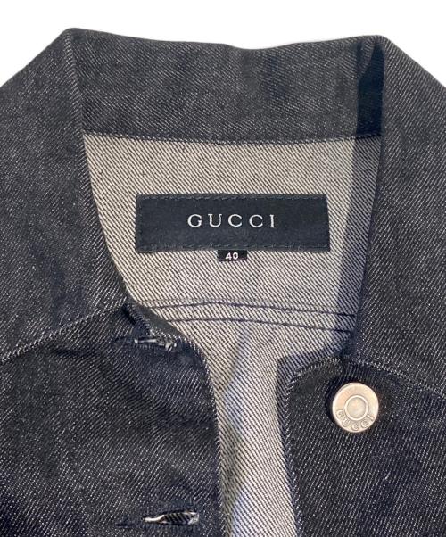GUCCI（グッチ）GUCCI (グッチ) シェリーベルトショートデニムジャケット ブラック サイズ:40の古着・服飾アイテム