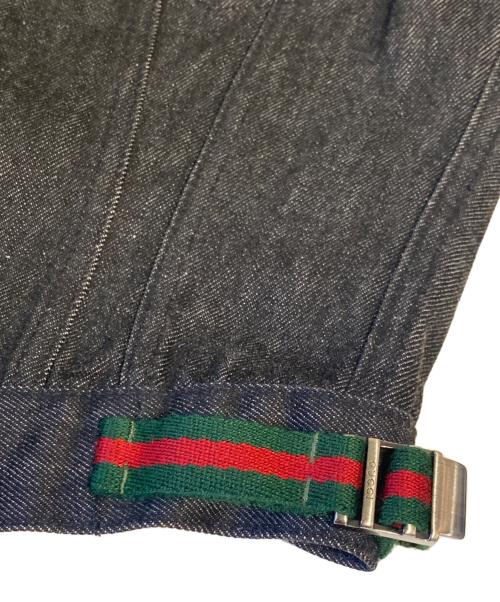 GUCCI（グッチ）GUCCI (グッチ) シェリーベルトショートデニムジャケット ブラック サイズ:40の古着・服飾アイテム