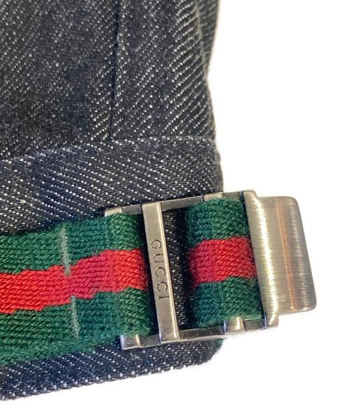 GUCCI（グッチ）GUCCI (グッチ) シェリーベルトショートデニムジャケット ブラック サイズ:40の古着・服飾アイテム