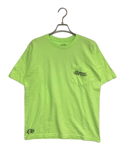 CHROME HEARTS（クロムハーツ）CHROME HEARTS (クロムハーツ) OFFWHITE (オフホワイト) ポケット半袖カットソー 黄緑 サイズ:Mの古着・服飾アイテム