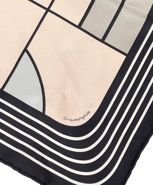 HERMES（エルメス）HERMES (エルメス) カレ 90 ブラック×ホワイト サイズ:90の古着・服飾アイテム