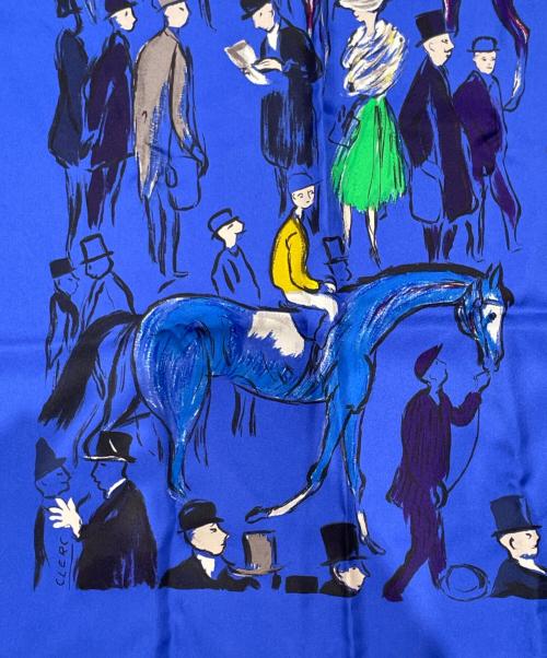 HERMES（エルメス）HERMES (エルメス) カレ 90 	Paddock【パドック】 ブルー サイズ:90の古着・服飾アイテム