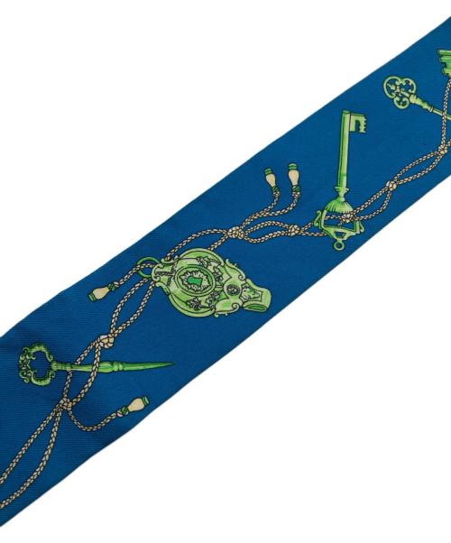 HERMES（エルメス）HERMES (エルメス) ツィリー LES CLES A POIS 【レクレアポア】 スカイブルーの古着・服飾アイテム