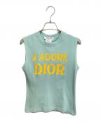 Christian Diorクリスチャン ディオール）の古着「J'ADORE DIORノースリーブカットソー」｜黄緑