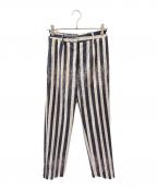 MM6 Maison Margielaエムエムシックスメゾンマルジェラ）の古着「テーパードパンツ」｜ライトグレー×ホワイト