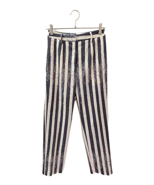 MM6 Maison Margiela（エムエムシックスメゾンマルジェラ）MM6 Maison Margiela (エムエムシックスメゾンマルジェラ) テーパードパンツ ライトグレー×ホワイト サイズ:36の古着・服飾アイテム