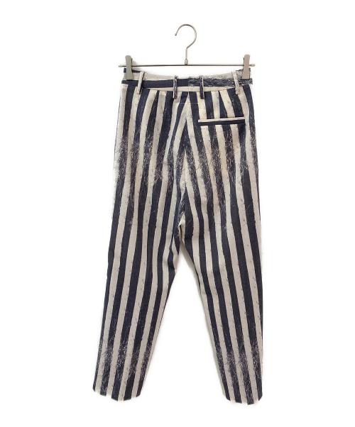 MM6 Maison Margiela（エムエムシックスメゾンマルジェラ）MM6 Maison Margiela (エムエムシックスメゾンマルジェラ) テーパードパンツ ライトグレー×ホワイト サイズ:36の古着・服飾アイテム