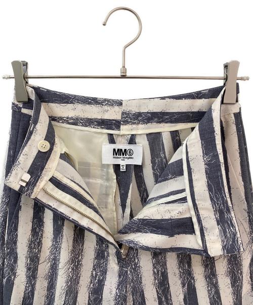 MM6 Maison Margiela（エムエムシックスメゾンマルジェラ）MM6 Maison Margiela (エムエムシックスメゾンマルジェラ) テーパードパンツ ライトグレー×ホワイト サイズ:36の古着・服飾アイテム