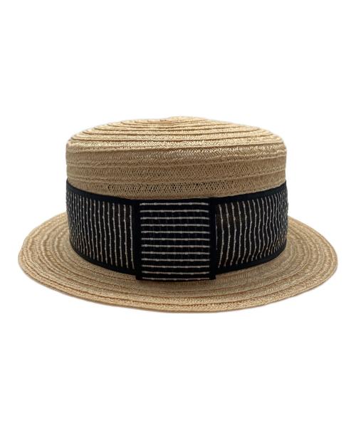 CHANEL（シャネル）CHANEL (シャネル) ココマークデザイン ストローハット ベージュ サイズ:Ｍの古着・服飾アイテム