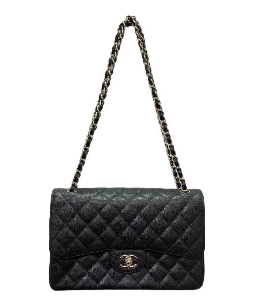 CHANEL（シャネル）CHANEL (シャネル) デカマトラッセ30 Wフラップ チェーンバッグ ブラック サイズ:30の古着・服飾アイテム