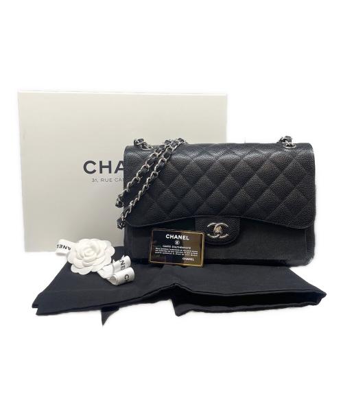 CHANEL（シャネル）CHANEL (シャネル) デカマトラッセ30 Wフラップ チェーンバッグ ブラック サイズ:30の古着・服飾アイテム