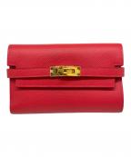 HERMESエルメス）の古着「ケリーウォレット ミディアム」｜レッド系