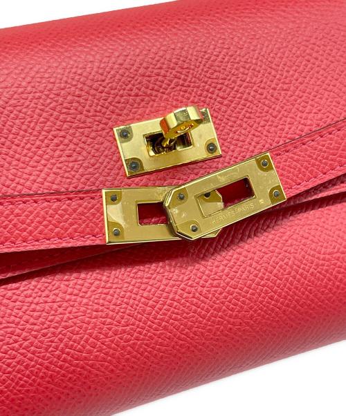 HERMES（エルメス）HERMES (エルメス) ケリーウォレット ミディアム レッド系 サイズ:ミディアムの古着・服飾アイテム
