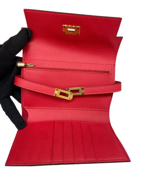 HERMES（エルメス）HERMES (エルメス) ケリーウォレット ミディアム レッド系 サイズ:ミディアムの古着・服飾アイテム