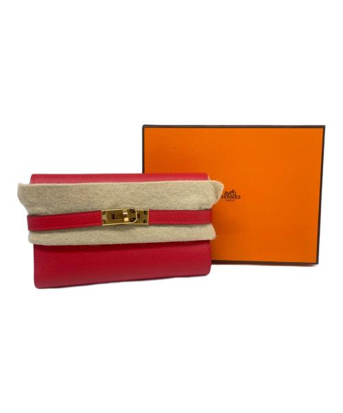 HERMES（エルメス）HERMES (エルメス) ケリーウォレット ミディアム レッド系 サイズ:ミディアムの古着・服飾アイテム
