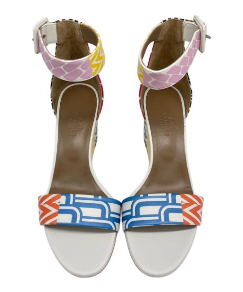 HERMES（エルメス）HERMES (エルメス) アカプルコ ウェッジソール サンダル マルチカラー サイズ:36 1/2の古着・服飾アイテム