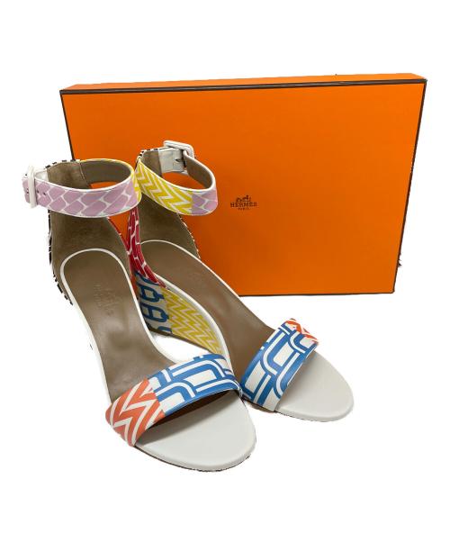 HERMES（エルメス）HERMES (エルメス) アカプルコ ウェッジソール サンダル マルチカラー サイズ:36 1/2の古着・服飾アイテム