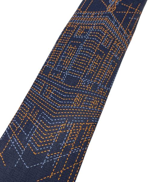 HERMES（エルメス）HERMES (エルメス) シルク刺繍 ネクタイ ネイビー サイズ:無し 未使用品の古着・服飾アイテム
