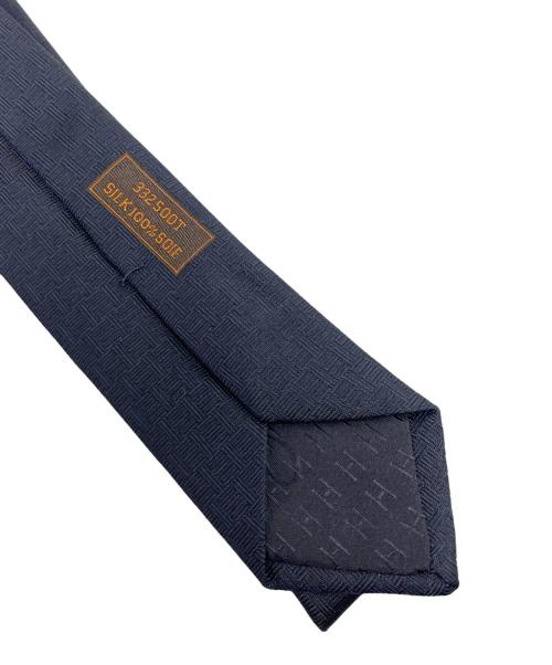 HERMES（エルメス）HERMES (エルメス) シルク刺繍 ネクタイ ネイビー サイズ:無し 未使用品の古着・服飾アイテム