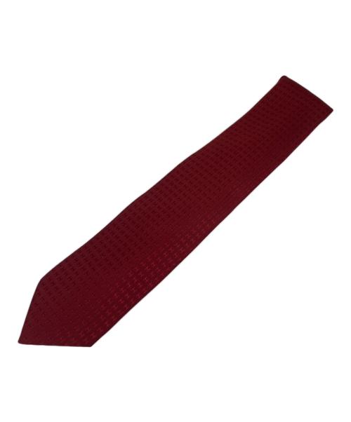 HERMES（エルメス）HERMES (エルメス) Hロゴ シルク ネクタイ レッド サイズ:不明 未使用品の古着・服飾アイテム
