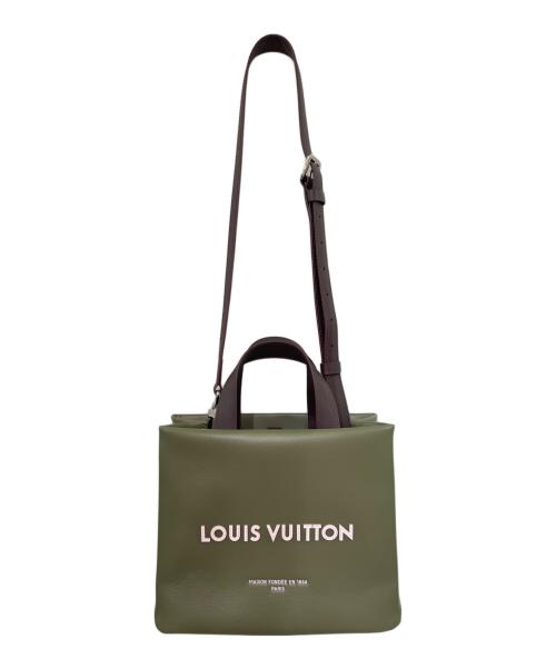 LOUIS VUITTON（ルイ ヴィトン）LOUIS VUITTON (ルイ ヴィトン) Mini Shopper Tote（ミニ・ショッパー トート） カーキ×ボルドー サイズ:MINIの古着・服飾アイテム